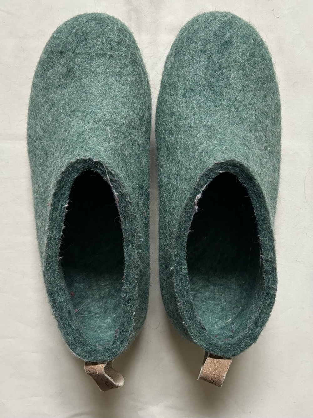 Woolly’s Handmade Jungle Green Felt Women's Slippers